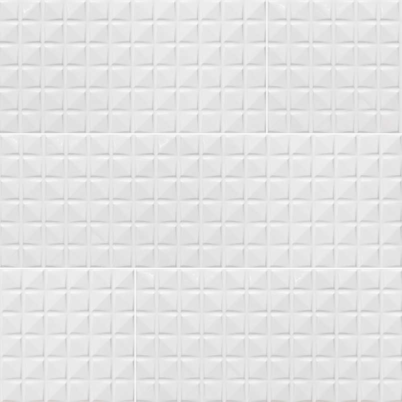Dymo Chex White 12X24 Glossy Ceramic Tile