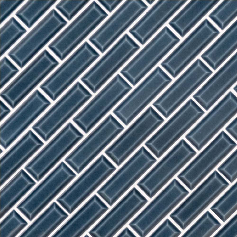 Bay Blue 2x6 Bevel Ceramic Subway Tile-3