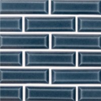 Bay Blue 2x6 Bevel Ceramic Subway Tile
