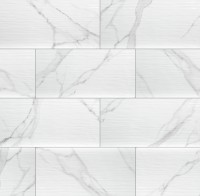 Dymo Statuary Stripe White 12X24 Glossy Ceramic Tile