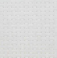 White and Gray Basketweave 11.81X11.81 6mm Matte Porcelain Mosaic Tile
