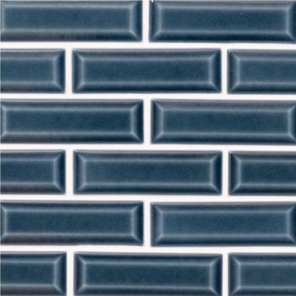 Bay Blue 2x6 Bevel Ceramic Subway Tile