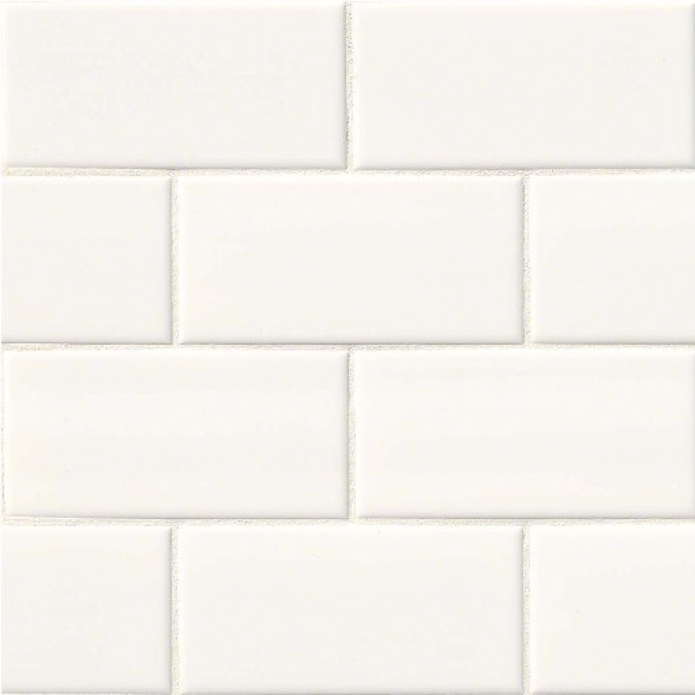 White Hudson 4X16 Glossy Subway Tile