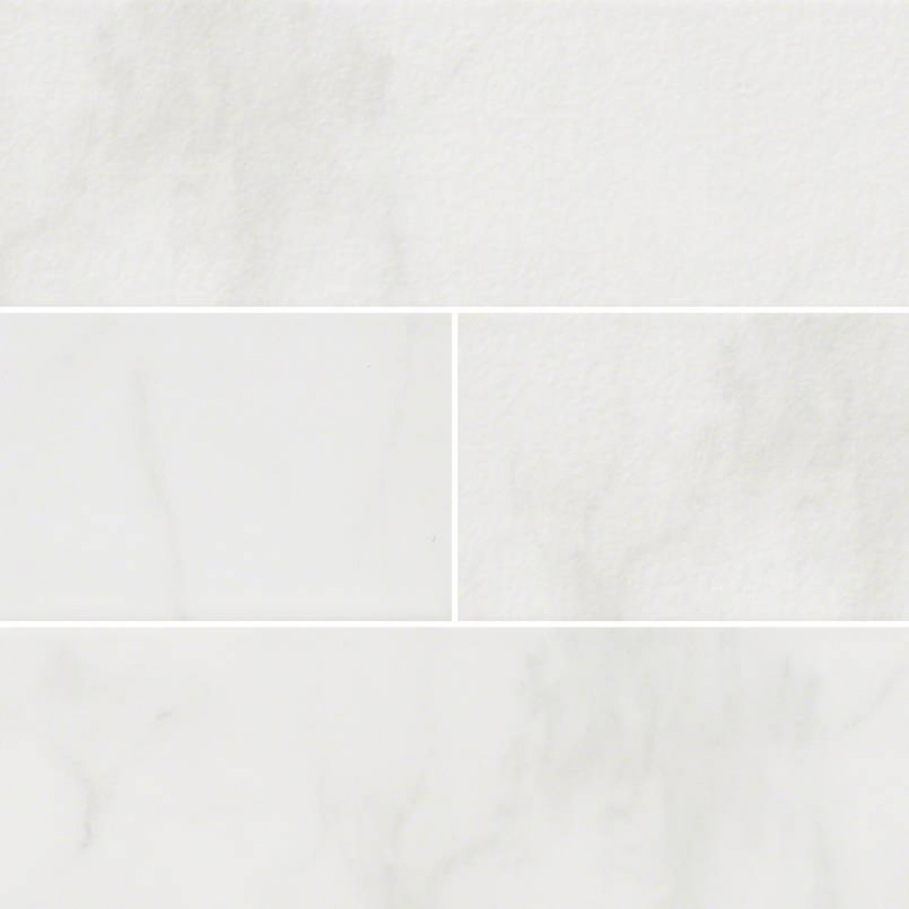 Classique White Carrara 4X16 Mix Finish Subway Tile