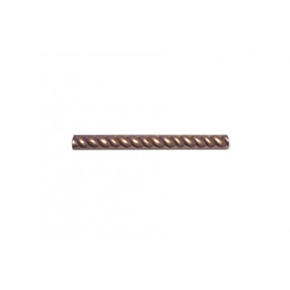 Copper Metal 0.5x6 Half Round Rope Listello Molding