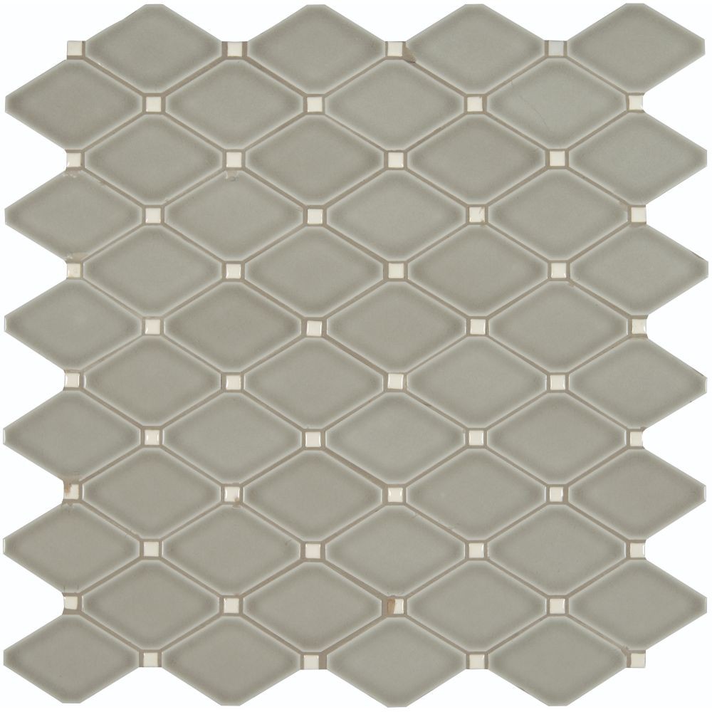 Dove Gray Diamond 12X12 Glossy Mosaic