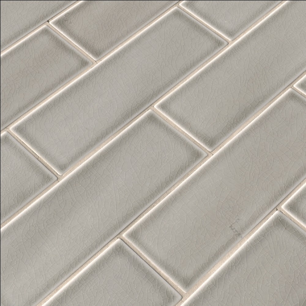 Dove Gray Handcrafted 4x12 Glossy Subway Tile