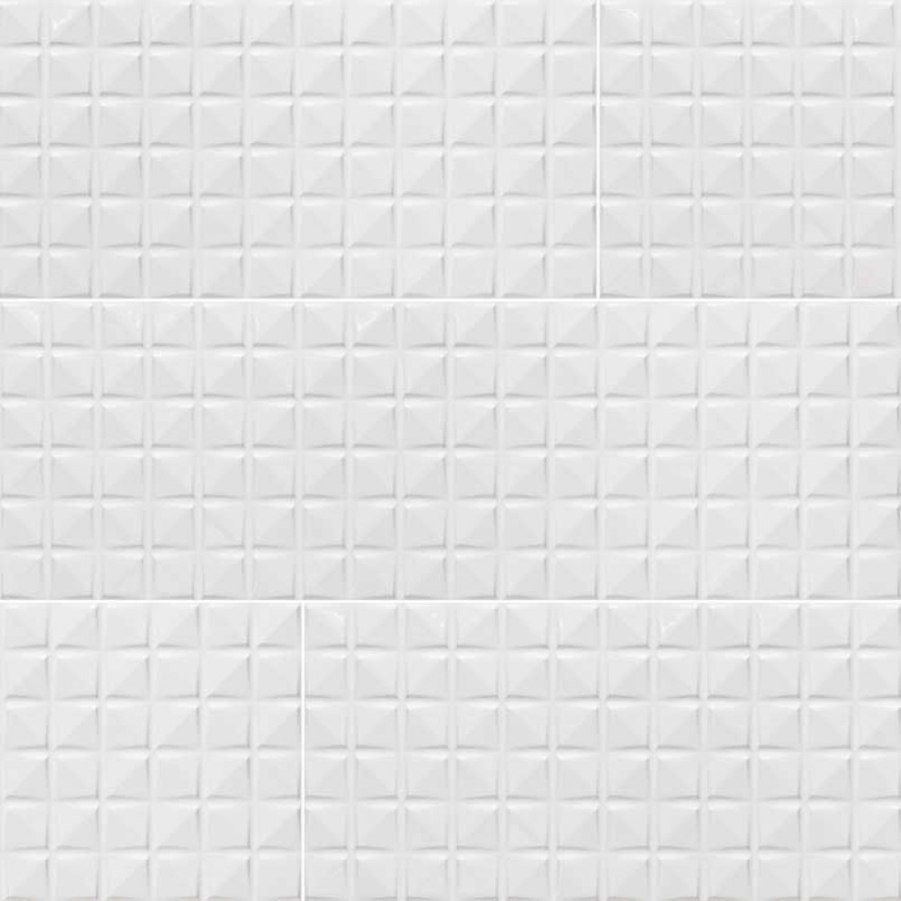 Dymo Chex White 12X36 Glossy Ceramic Tile