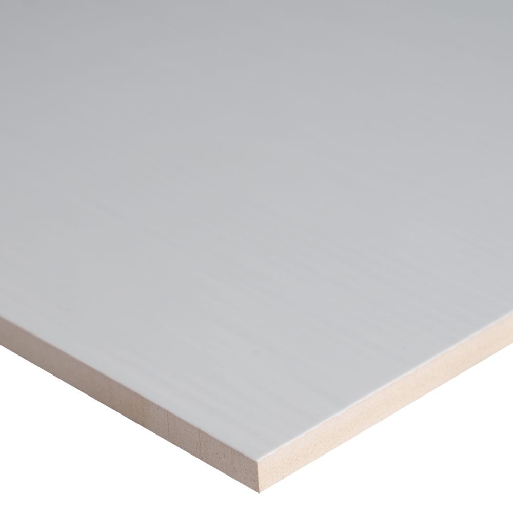 Dymo Stripe White 12X24 Glossy Ceramic Tile