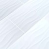 Dymo Wave White 12X36 Glossy Ceramic Tile