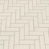 Almond Glossy Herringbone 11.45X12.63 Porcelain Mosaic Tile-4