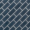 Bay Blue Glazed Handcrafted 3X6 Glossy Ceramic Mosaic Tile-3
