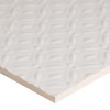 Dymo Pattern White 12X24 Glossy Ceramic Tile