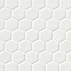 Whisper White 2x2 Glossy Hexagon Mosaic