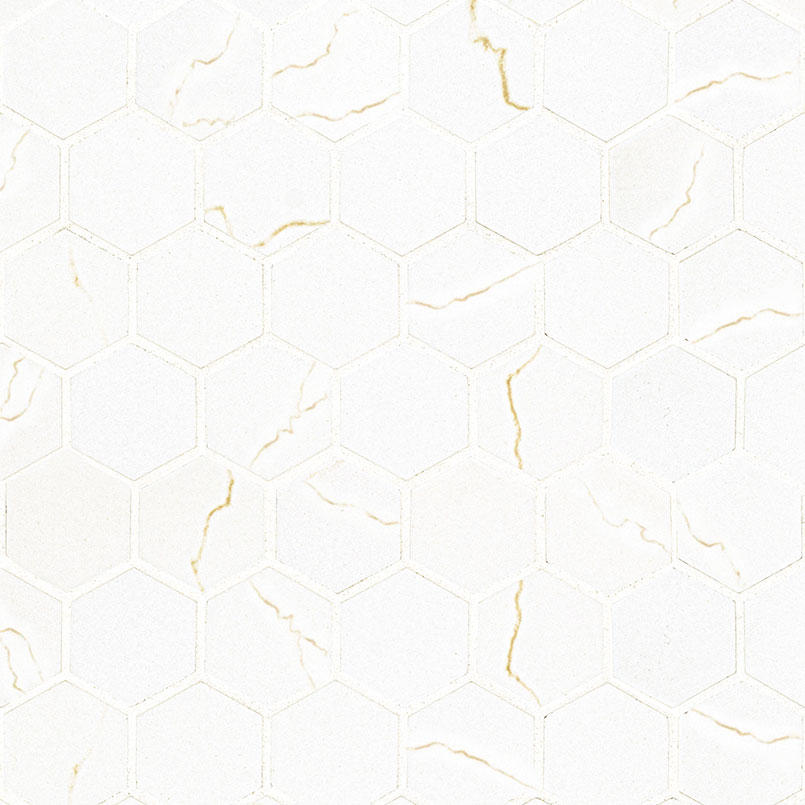 Miraggio Gold 2X2 Hexagon Matte Porcelain Mosaic Tile