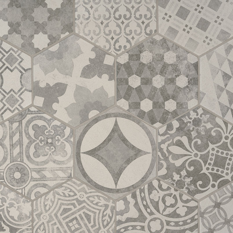 Kenzzi Mixana 7X8 Hexagon Matte Mosaic
