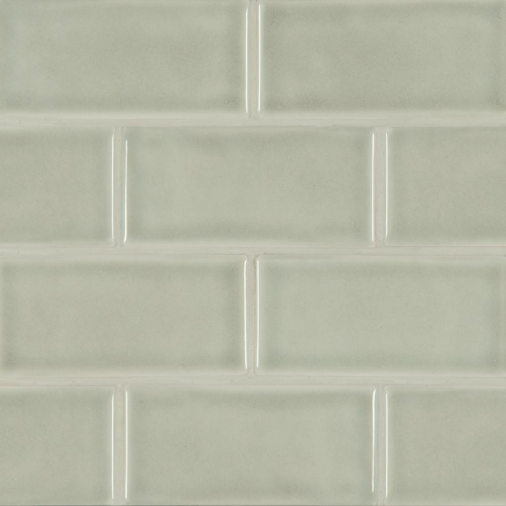 Morning Fog Handcrafted 3x6 Glossy Subway Tile