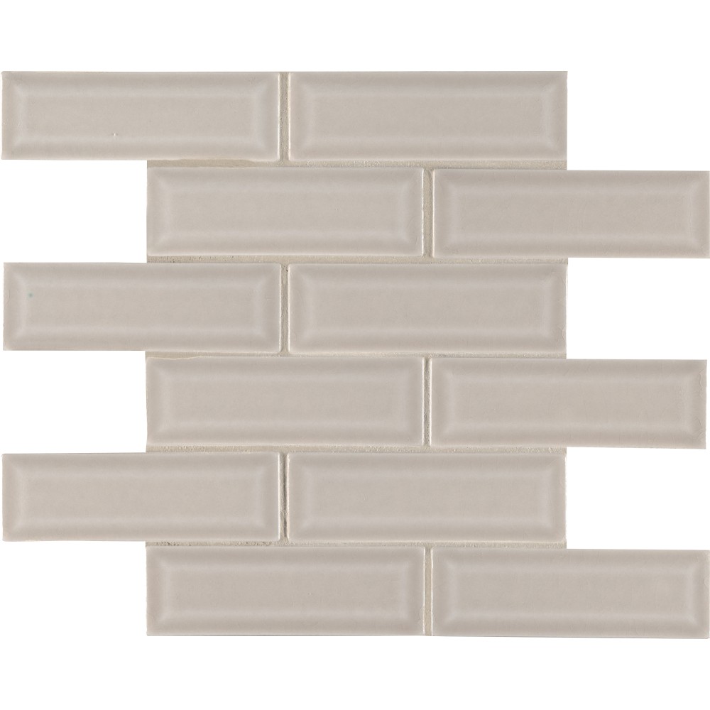 Portico Pearl 2x6 Bevel Subway Ceramic Tile