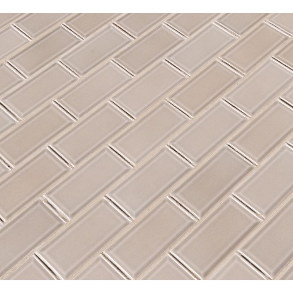 Smoke Gray 2x4 bevel Ceramic Subway Tile