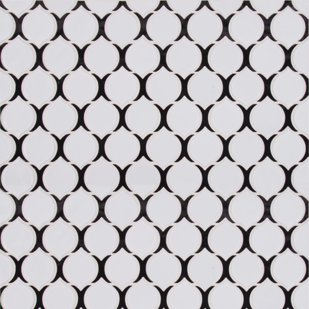 Teardrop Tuxe Glossy Pattern Porcelain Mosaic