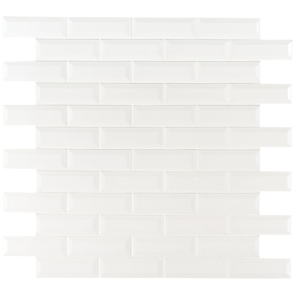 Whisper White 2x6 Bevel Subway Ceramic Tile